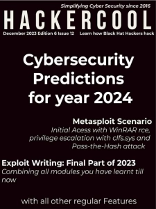 Hackercool - December 2023 English | 42 pages | True PDF | 38.9 MB