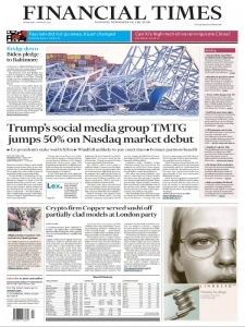 Financial Times - 27 March 2024 English | 24 pages | PDF | 28.1 MB