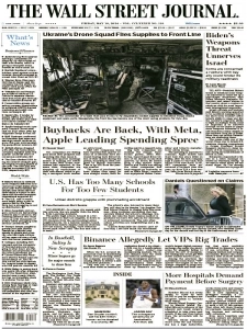 The Wall Street Journal - 10 May 2024 English | 44 pages | True PDF | 28.7 MB