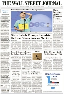 The Wall Street Journal- 29 May 2024 English | 28 pages | True PDF | 10.9 MB