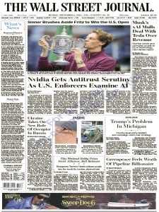 华尔街日报PDF免费下载 The Wall Street Journal 2024年9月9日