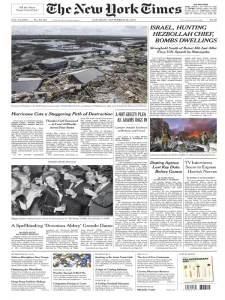 纽约时报免费下载 The New York Times 2024年9月28日