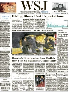 华尔街日报PDF免费下载 The Wall Street Journal 2024年10月5日