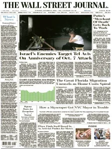 华尔街日报PDF免费下载 The Wall Street Journal 2024年10月8日