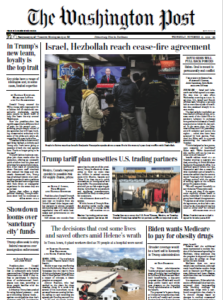 华盛顿邮报PDF免费下载 The Washington Post 2024年11月27日