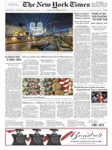 纽约时报免费下载 The New York Times 2024年12月8日