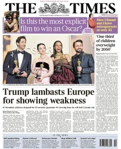 泰晤士报PDF免费下载 The Times PDF 2025年3月4日