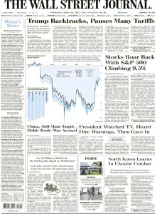 华尔街日报pdf免费下载 The Wall Street Journal 2025年4月10日