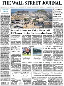 华尔街日报pdf免费下载 The Wall Street Journal 2025年8月8日