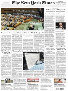 纽约时报免费下载 The New York Times 2025年9月27日