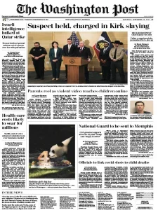 华盛顿邮报PDF免费下载 The Washington Post 2025年9月13日
