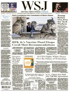 华尔街日报pdf免费下载 The Wall Street Journal 2025年9月20日
