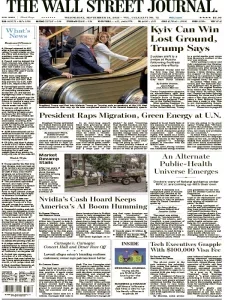 华尔街日报pdf免费下载 The Wall Street Journal 2025年9月24日