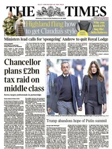 泰晤士报PDF免费下载 The Times PDF 2025年10月22日