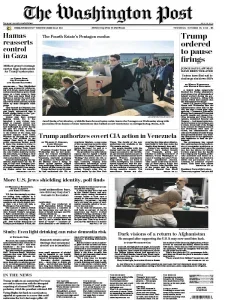 华盛顿邮报PDF免费下载 The Washington Post 2025年10月16日