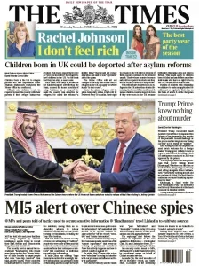 泰晤士报PDF免费下载 The Times PDF 2025年11月19日