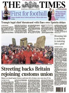 泰晤士报PDF免费下载 The Times PDF 2025年12月22日