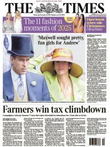 泰晤士报PDF免费下载 The Times PDF 2025年12月24日