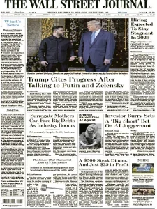 华尔街日报pdf免费下载 The Wall Street Journal 2025年12月29日