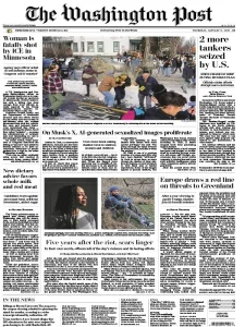 华盛顿邮报PDF免费下载 The Washington Post 2026年1月8日